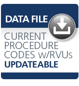 image of Current Procedure Codes with RVUs Subscription Data File 