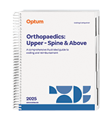 image of 2025 Coding Companion® for Orthopaedics: Upper – Spine &amp; Above (Spiral)